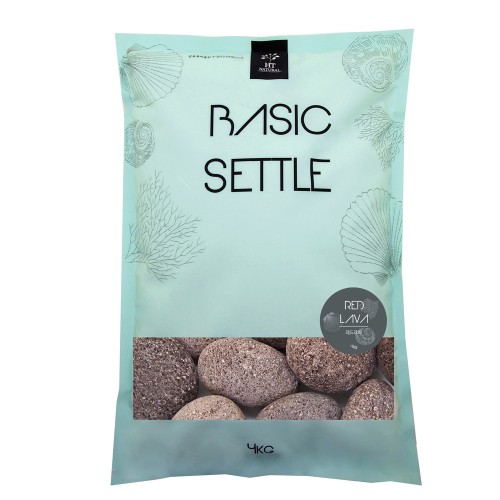 세틀 베이직 페블 스톤 4kg (레드 라바)
